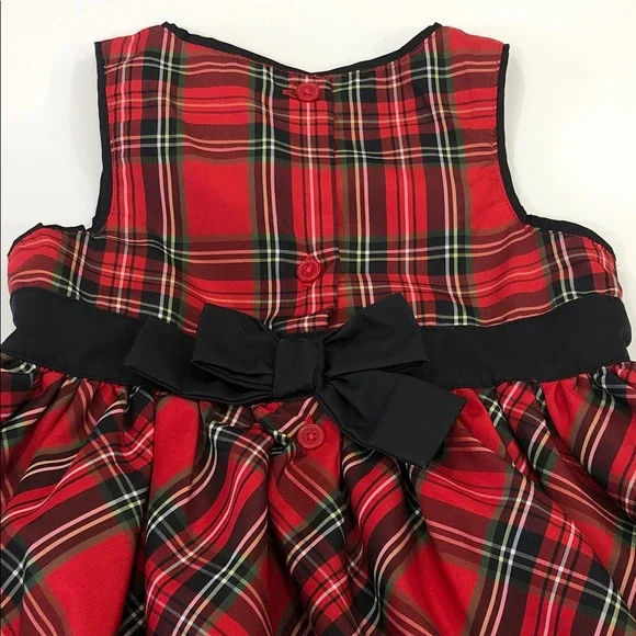 Oshkosh Red Plaid Dress / Iris & Ivy Cardigan – Size 3T - Picture 7 of 11